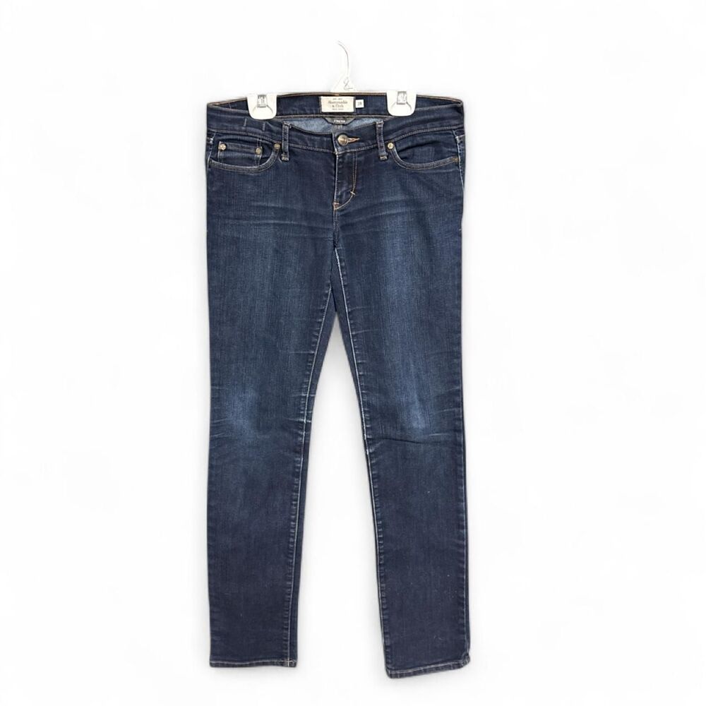 Abercrombie-fitch Women's Navy and Blue Jeans
